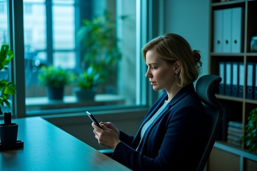 Person Sitting in Office