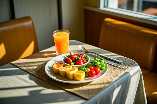Healthy balanced meal with fruits and vegetables