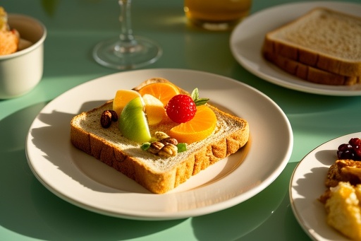 Whole Grain Toast with Fruits and Nuts