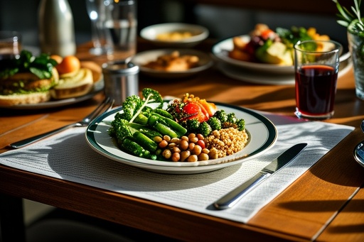Vegetarian Meal with Fresh Vegetables