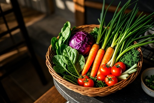 Basket of Organic Vegetables