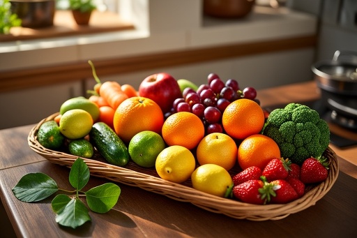 Colorful Array of Fresh Organic Produce