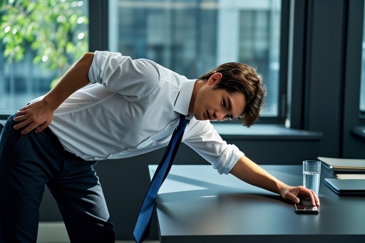 Office Worker Taking a Break for Stretching
