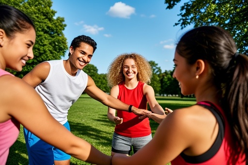 Friends Exercising Together