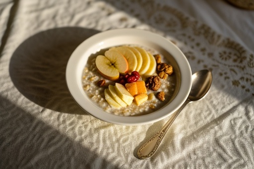 Bowl of Oatmeal with Fruits