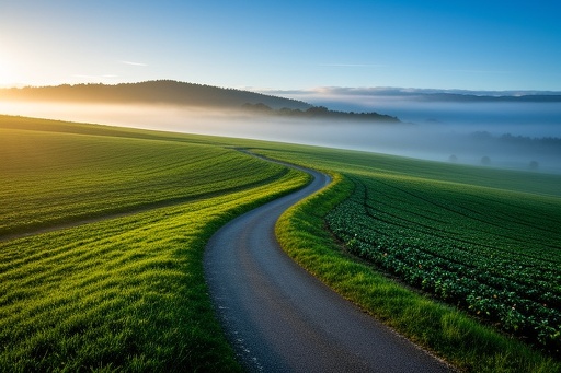 Running Path with Organic Landscape