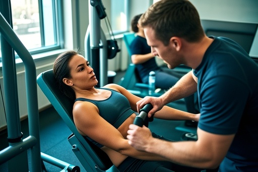 Personal trainer planning workout