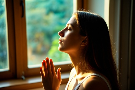 Image of meditative practice with focus on deep breathing