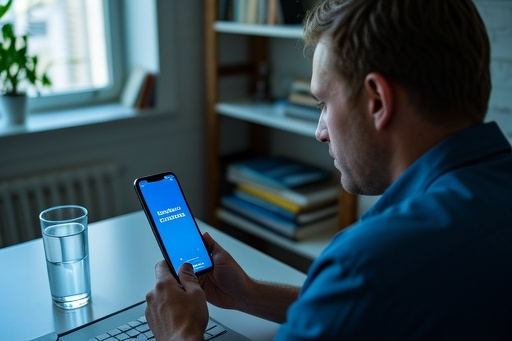 Person Using Smartphone to Set Hydration Reminders