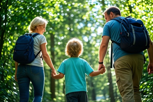 Family on Hiking Trail